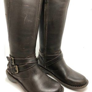 Like New - UGG Rosen Boots - Dark Brown Leather Size 5